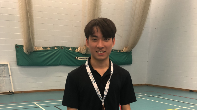 <p>Lucas our bronze medal winner in table tennis</p>