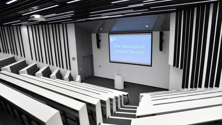 <p>The inside of The Simon Jarvis Lecture Theatre</p>