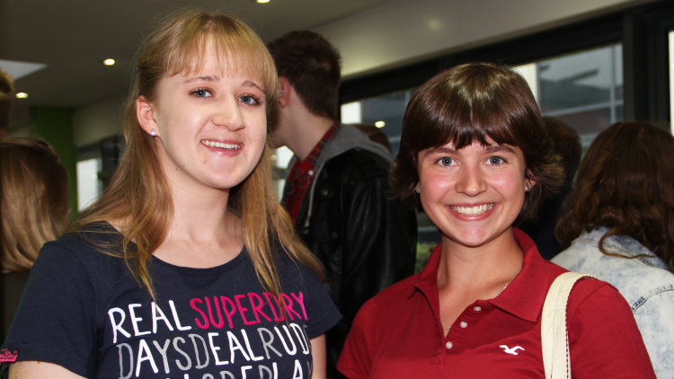 <p>&nbsp;Students Laura Betteridge and Rosie Barker</p>