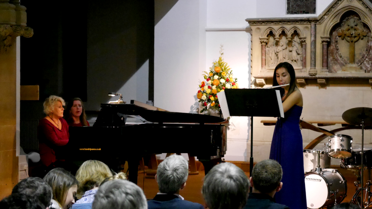 <p>Hollie Tibbotts, a first year music scholar, performing at St Peter's Church</p>