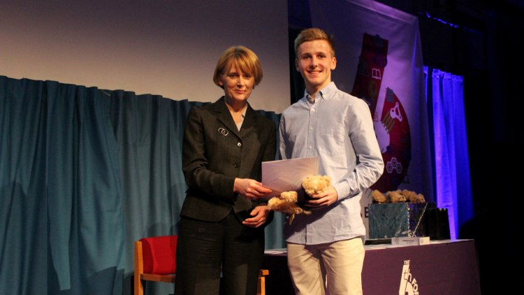 <p>Charlie Flynn was given the award for Outstanding Contribution to College Life&nbsp;</p>