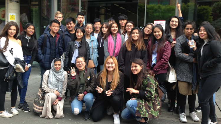 <p>Students before their exam at the University of Surrey</p>