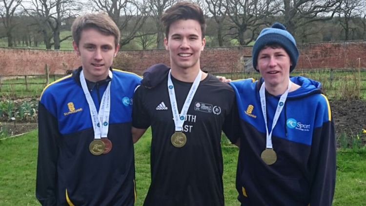 <p>&nbsp;Student Cross Country Runners Jack Boswell, Rian McCawley and Bryn Smith</p>