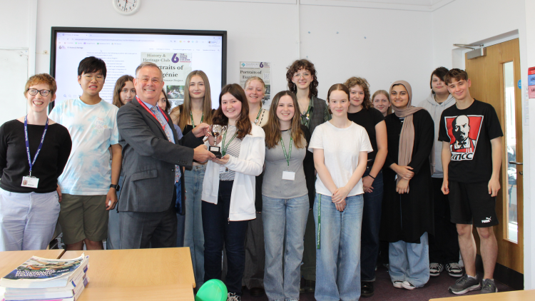 <p>Students from the History and Heritage Club</p>