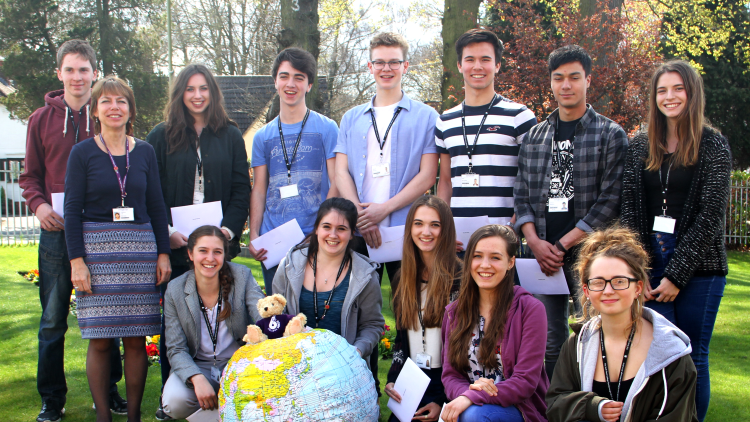 <p>&nbsp;Our Travel Scholars with Deputy Principal, Catherine Cole.</p>