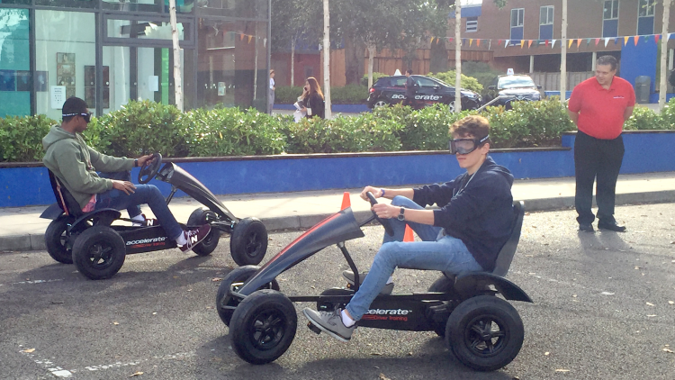 <p>&nbsp;Accelerate Driver Training Go-Kart obstacle&nbsp;course</p>