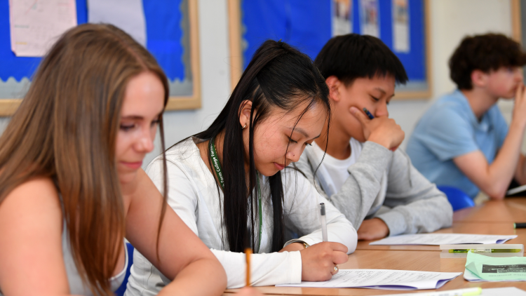 <p>Students at The Sixth Form College Farnborough</p>