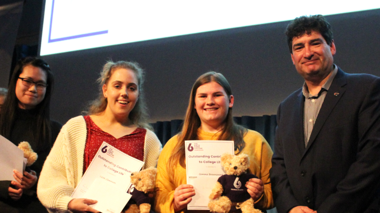 <p>Outstanding Contribution to College Life - Katie Yeung, Edith Cleminson and Gemma Brownsword&nbsp;</p>