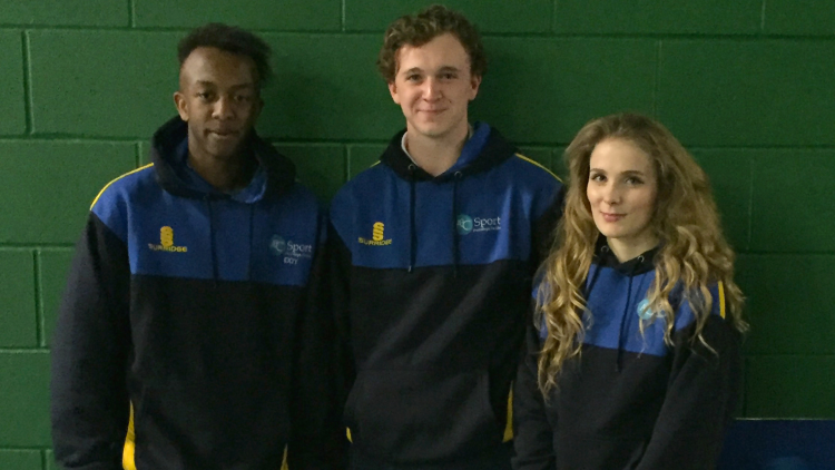 <p>Our student Badminton team Idris Sabur, Stirling Burrow and Steph Davis</p>