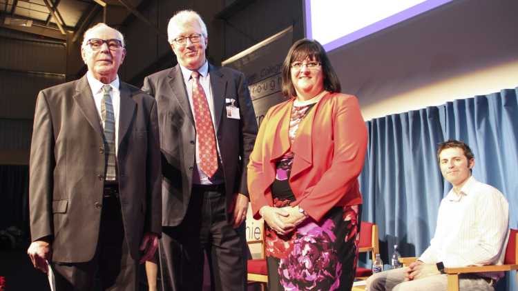 <p>David Cleeve, a member of Pass IT On, who helped to present The University of Winchester Awards for Outstanding Contribution to the Community</p>